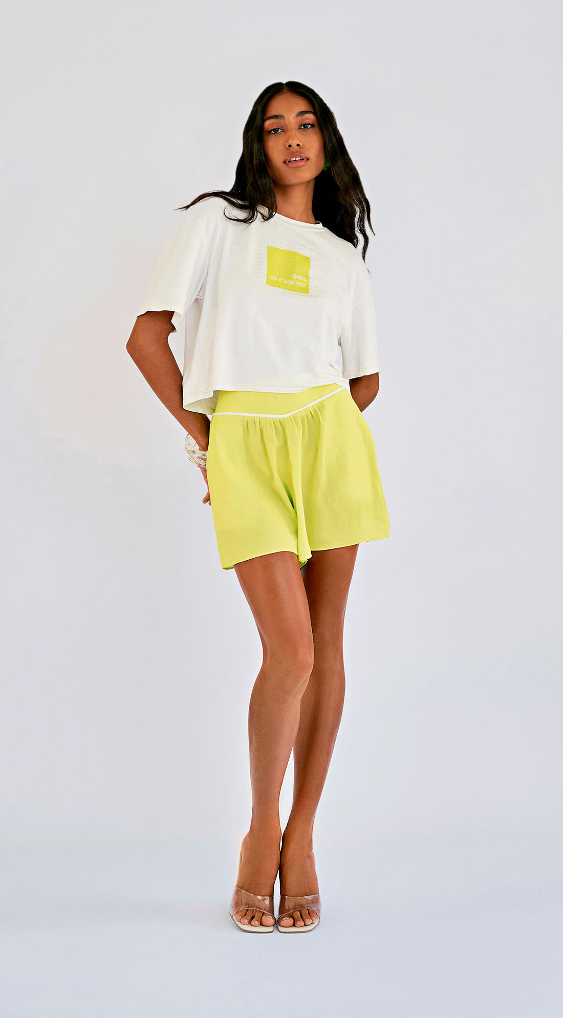 T-Shirt Zinco Decote Redondo Estampada Off White