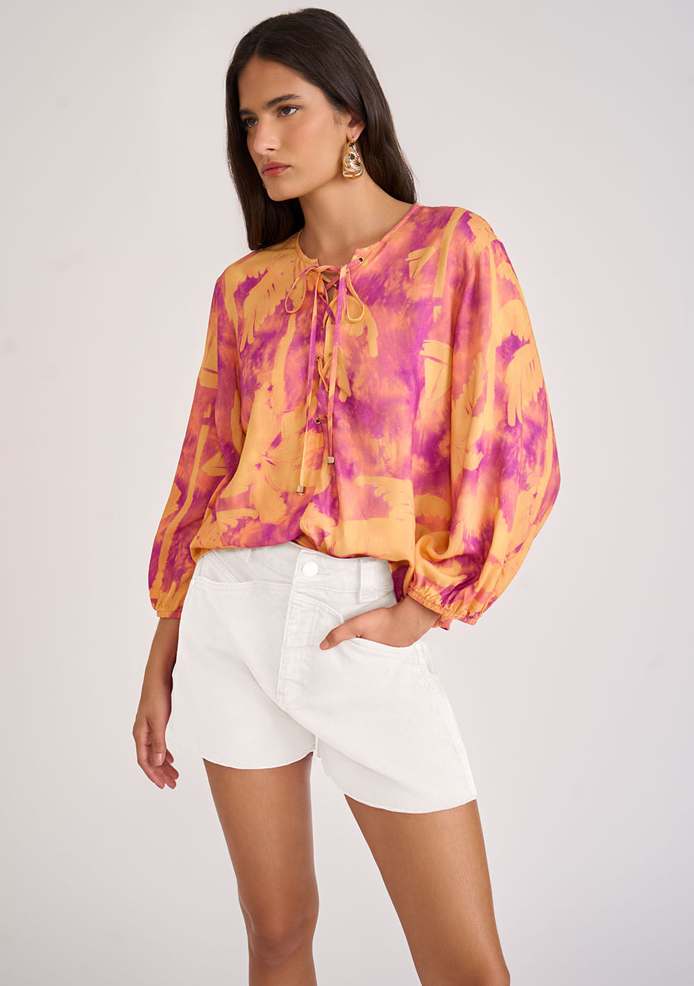 Shorts Zinco Reto Alta Branco