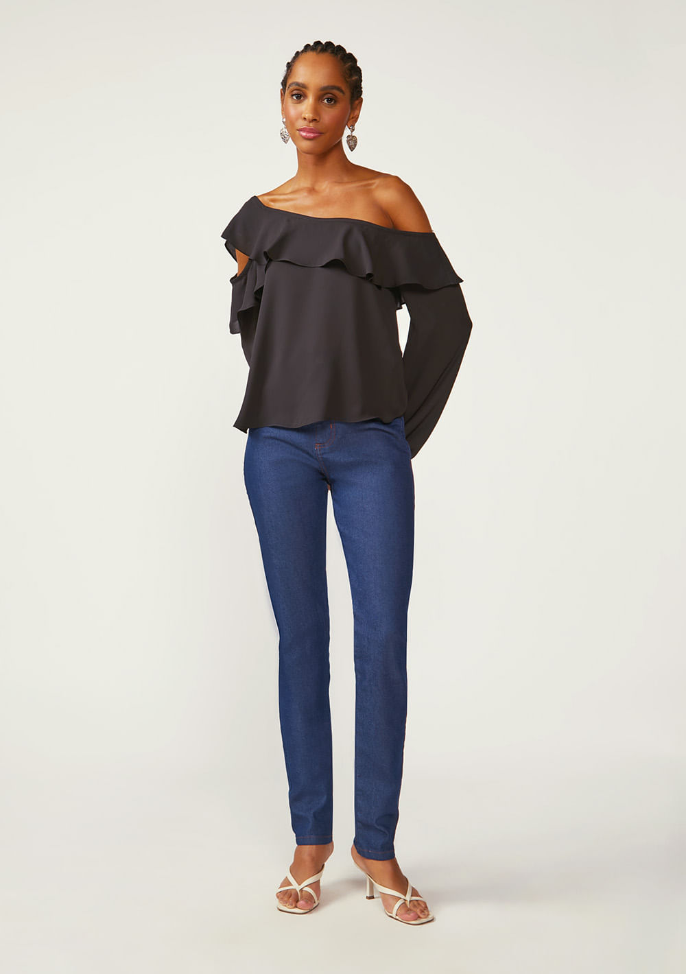 Calça Zinco Skinny Alta Azul