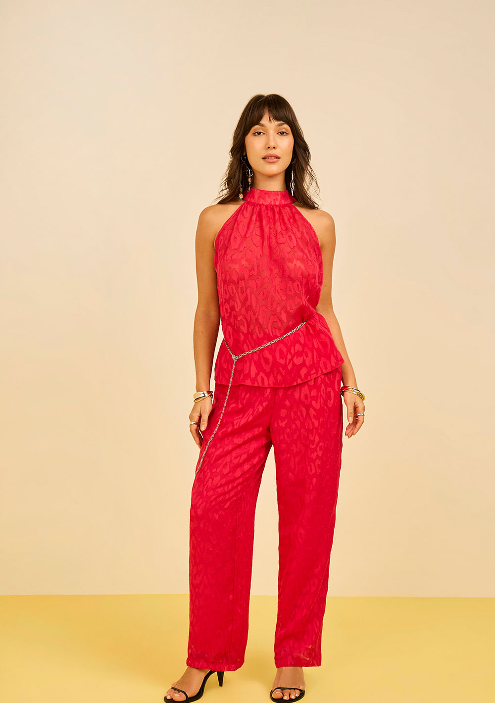 Calça Zinco Jogging Alta Rosa
