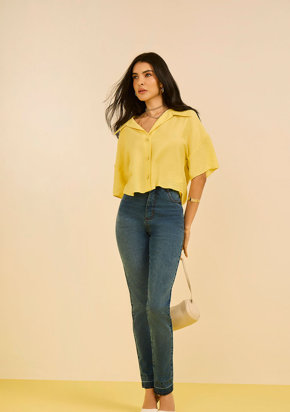Calça Zinco Skinny Alta Azul